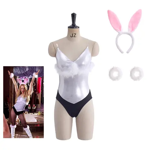 Halloween Party Women Mean Girls Regina Disguise Bunny Costume Outfits Regina Costume Sexy Rabbit Ear Headband Full Set
