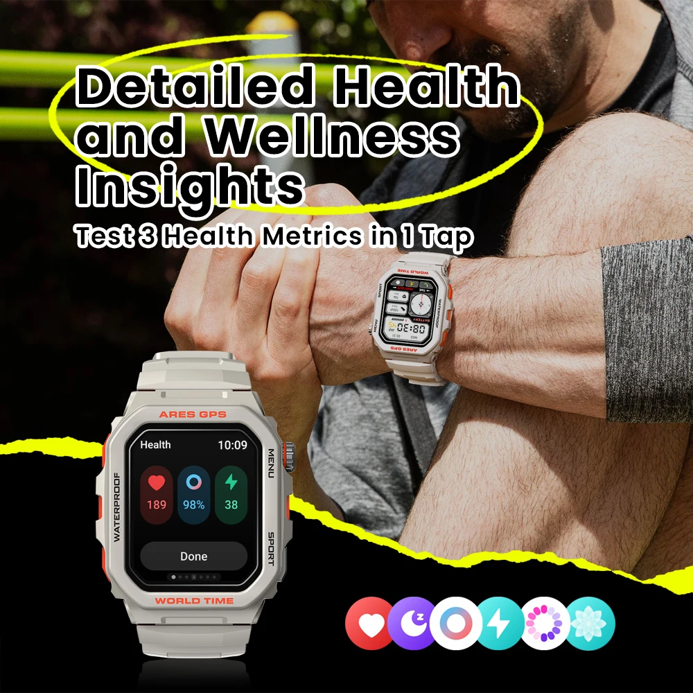 [World Premiere] Zeblaze Ares GPS Smart Watch, GPS, Alexa Built-in, Bluetooth Calling, Heart Rate & Spo2, Sleep Health, WR 3 ATM