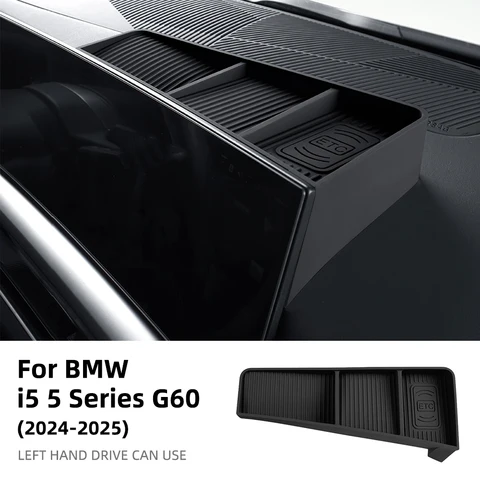 Для BMW 5 серии G60 2024 2025 автомобильный центральный навигационный экран, задний ящик для хранения, лоток для мобильного телефона, внутренняя силиконовая наклейка