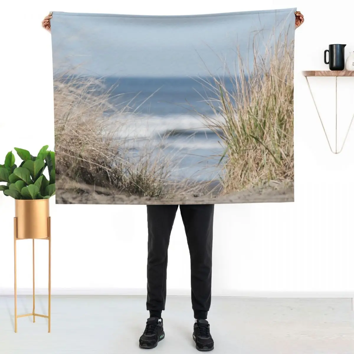 

The Beach Beckons Path To Ocean Shore Throw Blanket Air Conditioner Soft Blanket for Office Home