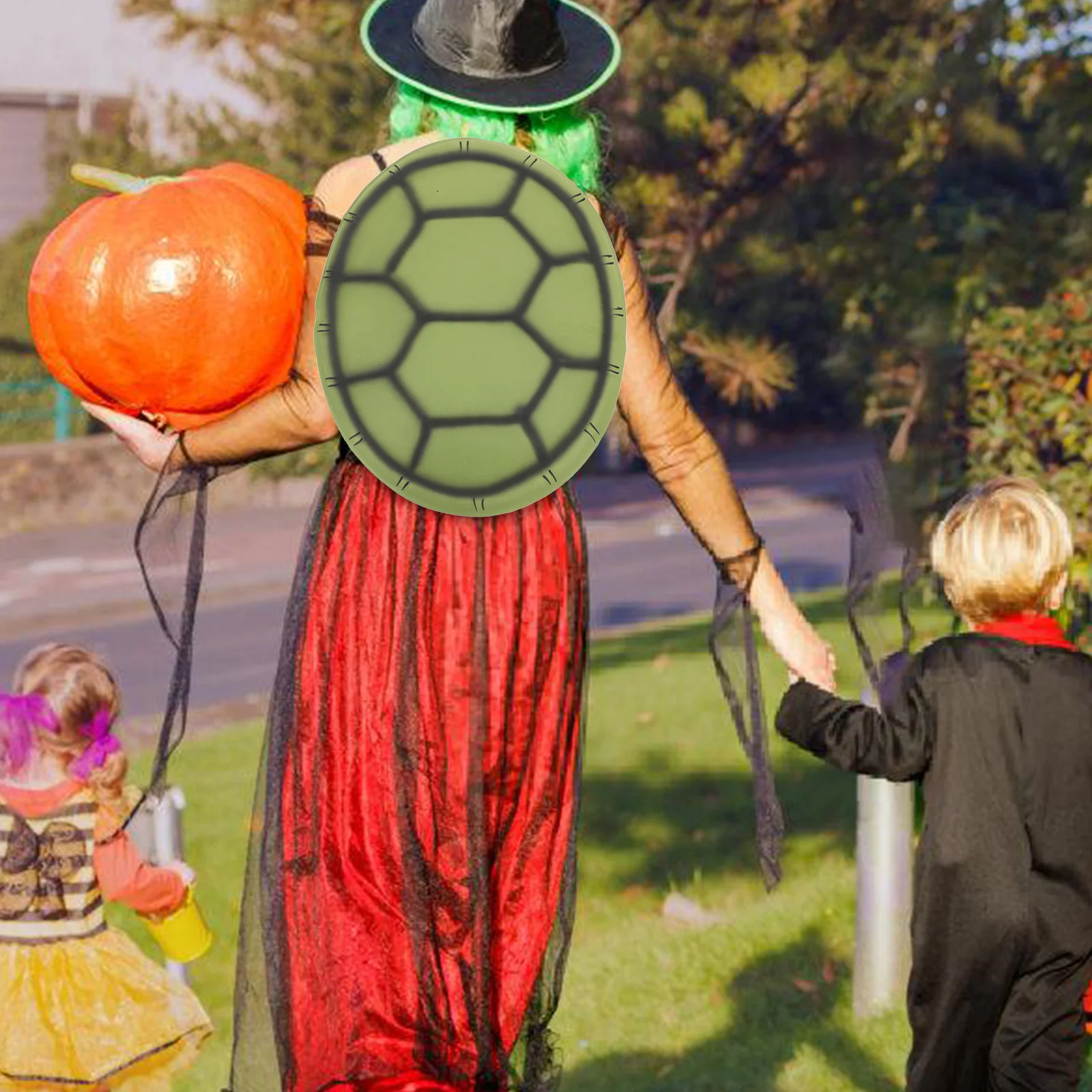 

3pcs Tortoise Shell Props Cosplay Costume For Halloween Carnival Party Performance Eva Material Free Size Assorted Color