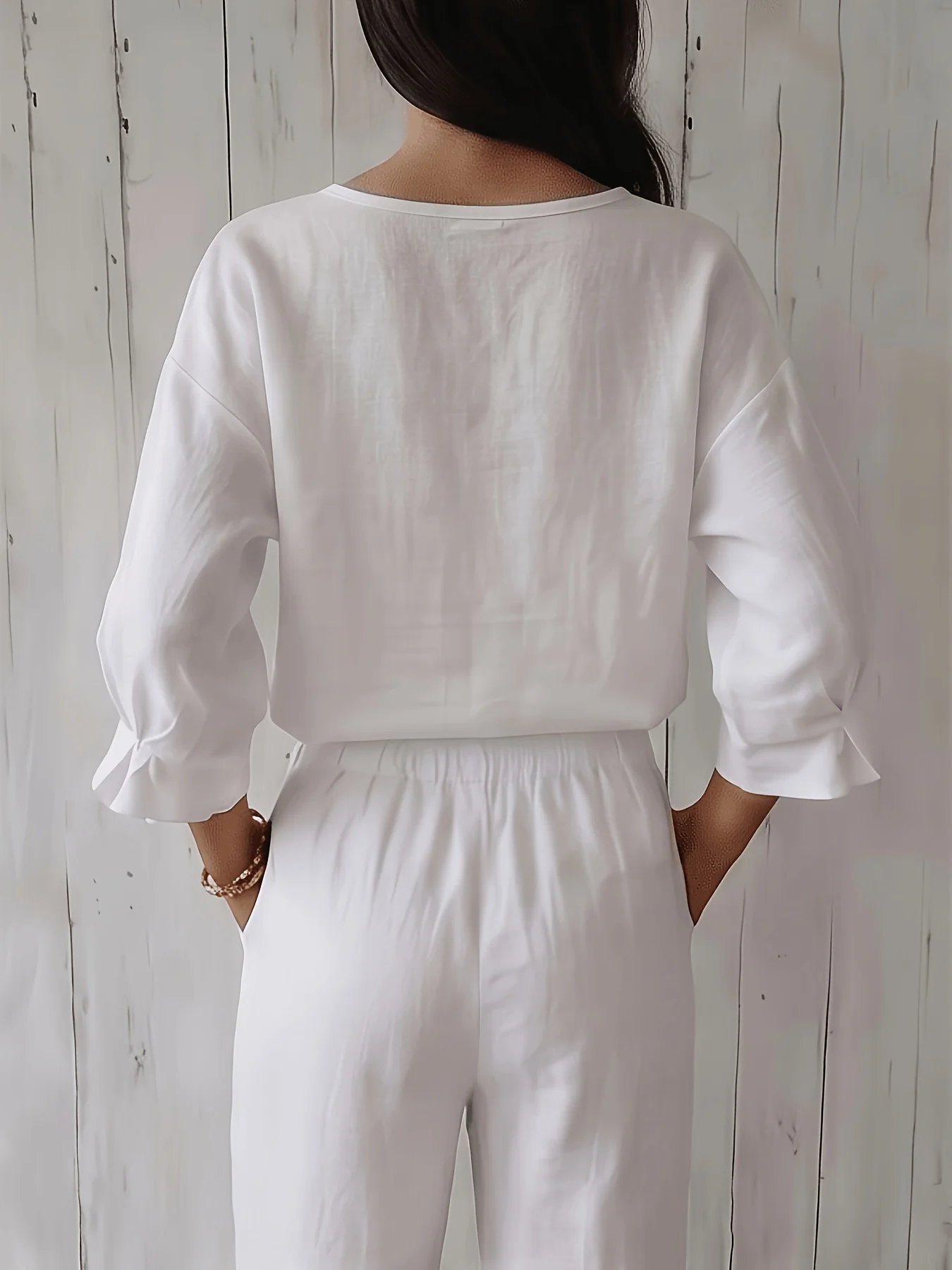 Women's Fashionable Square-Neck Breathable Everyday Commuter Top