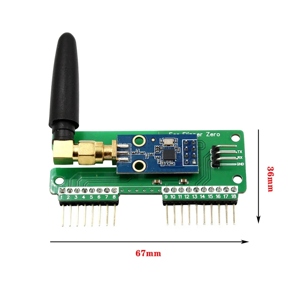 For Flipper Zero CC1101 Module SubGhz 433MHz WiFi With Antenna Pet Dolphin Programs Open Source Multi function Development Board