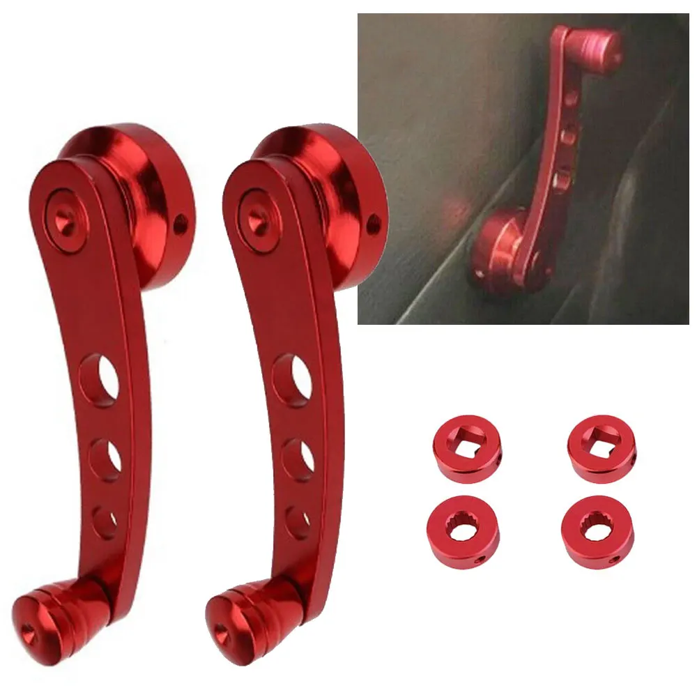 Universal Car Window Close Hand Crank Handle Winder Riser Replacement Aluminum Alloy Manual Auto Window Glass Closer Handle