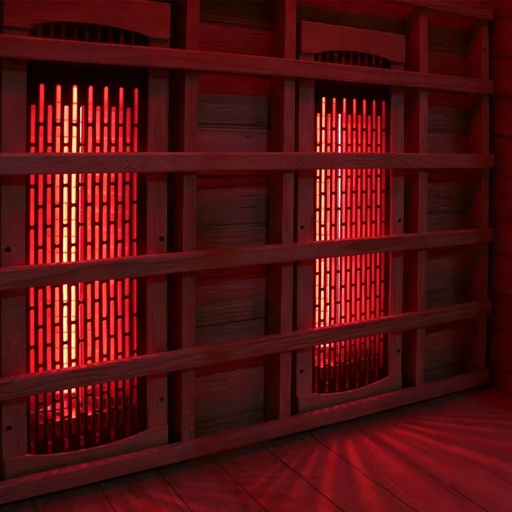 Omni Wholesale Modern Electric Far Infrared Sauna Room 2 Person Solid Wood Sweat Detox Relaxation for Spa Resort