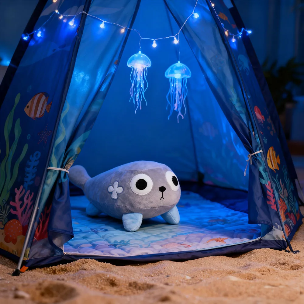 لعبة قطيفة للحيوانات الأليفة الكرتونية الرائعة باللون الرمادي مقاس 10 بوصة، وسادة حيوانات محشوة ناعمة للأطفال الصغار، هدية لطيفة لمرة النوم