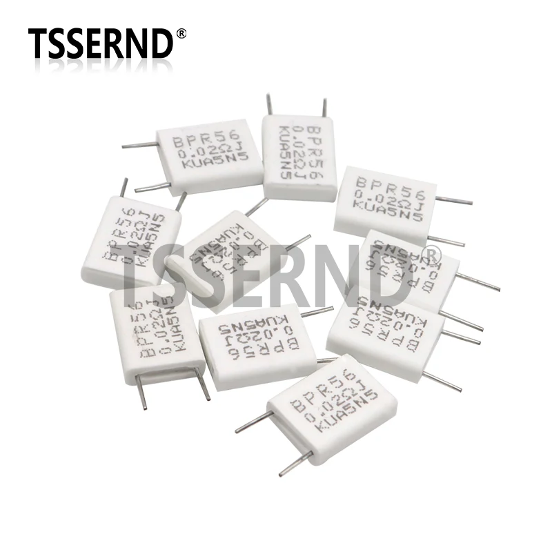 10pcs BPR56 5W 0.01 0.05 0.1 0.15 0.22 0.25 0.33 0.5 ohm Non-inductive Ceramic Cement Resistor 0.1R 0.15R 0.22R 0.25R 0.33R 0.5R