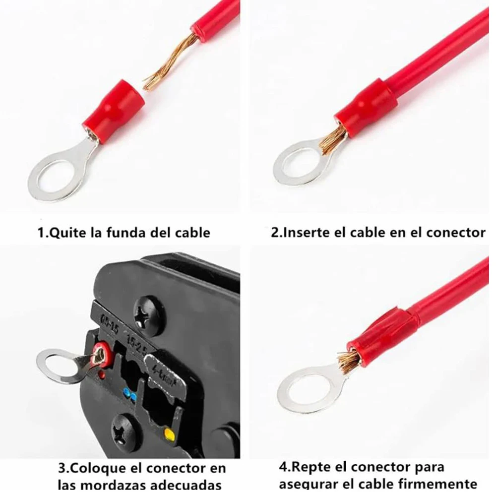 Imagem -05 - Isolado Cabo Conector com Cabo Máquina de Corte Frio Pressionado Terminal Kit Caixa de Armazenamento 400 Peças