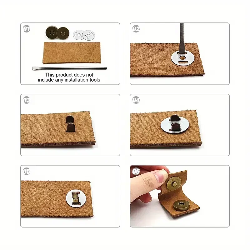 12/80 قطعة السحابة المغناطيسية غير مرئية لا غرزة حقيبة أزرار المحفظة معطف حقائب اليد مشبك مغناطيسي أجزاء الأمتعة المعدنية اكسسوارات