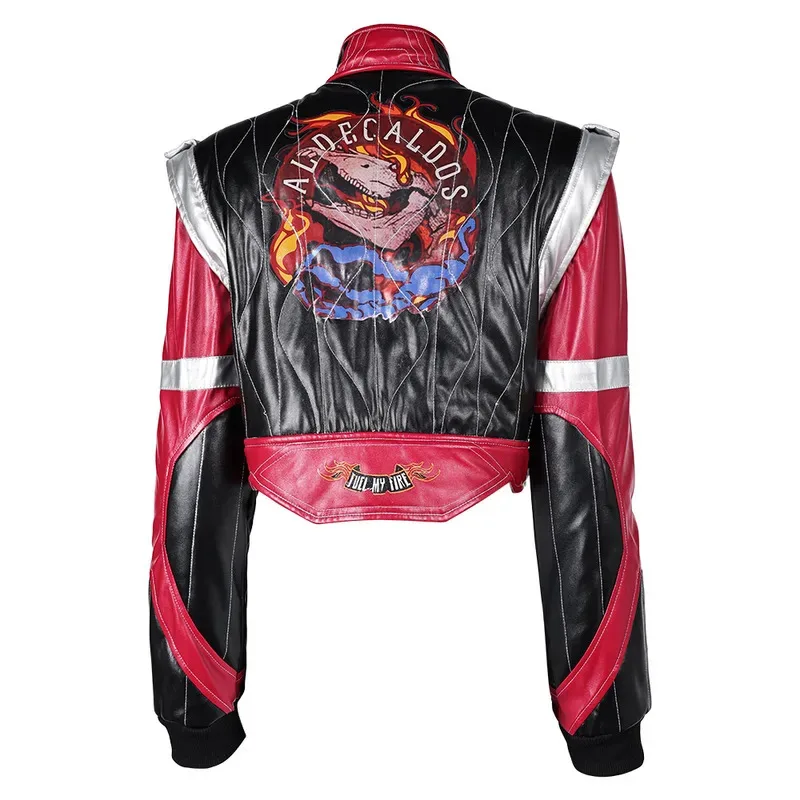 سترة بانام بالمر التأثيرية فانتازيا لعبة 2077 أزياء نسائية للعب الأدوار معطف أحمر أسود ملابس نسائية للفتيات بدلة حفلات الهالوين