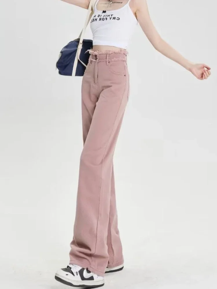 S-5XL Jeans Women Wide-leg Baggy Fashion Ulzzang Chic Summer Autumn Casual College Trousers High Waist Streetwear Popular Y2k