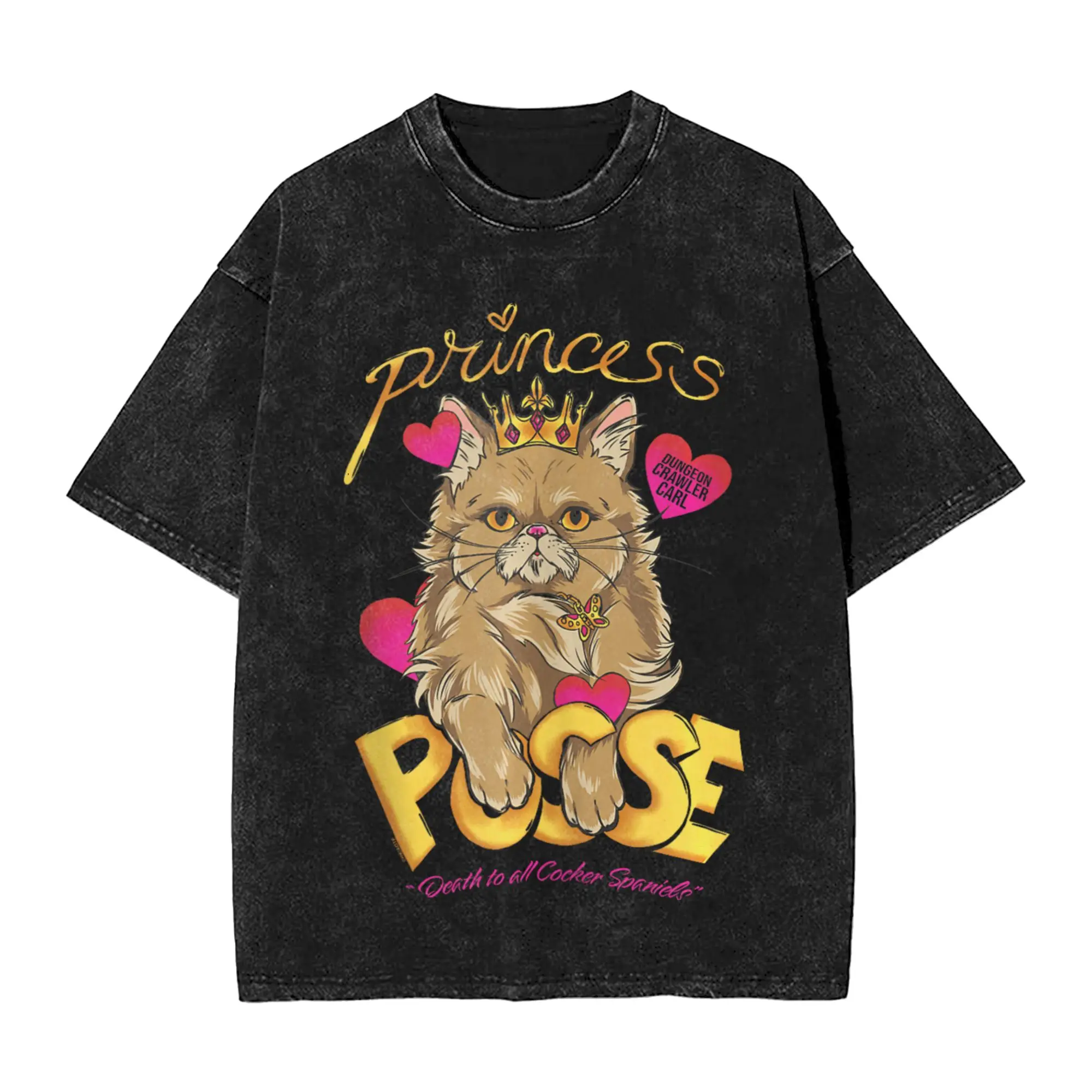 DCC Princess Posse Donut Illustration and Hearts Book Series T-Shirts for Men Vintage Cotton Tees O Neck T Shirt Gift Clothes