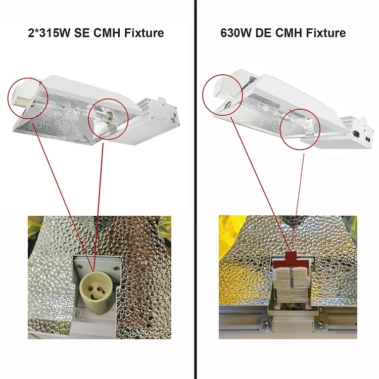 Manufacturer Wholesale 630 Watt Ballast Lucius 315W CMH Bulb Fixture Double Ended 630W CMH Dual 315 Watt Grow Light