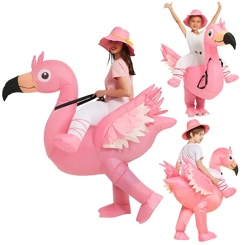 

Carnival Children's Day Flamingo Inflatable Costume Christmas Mascot Halloween Costume for Women Adults Kids Cosplay for Party