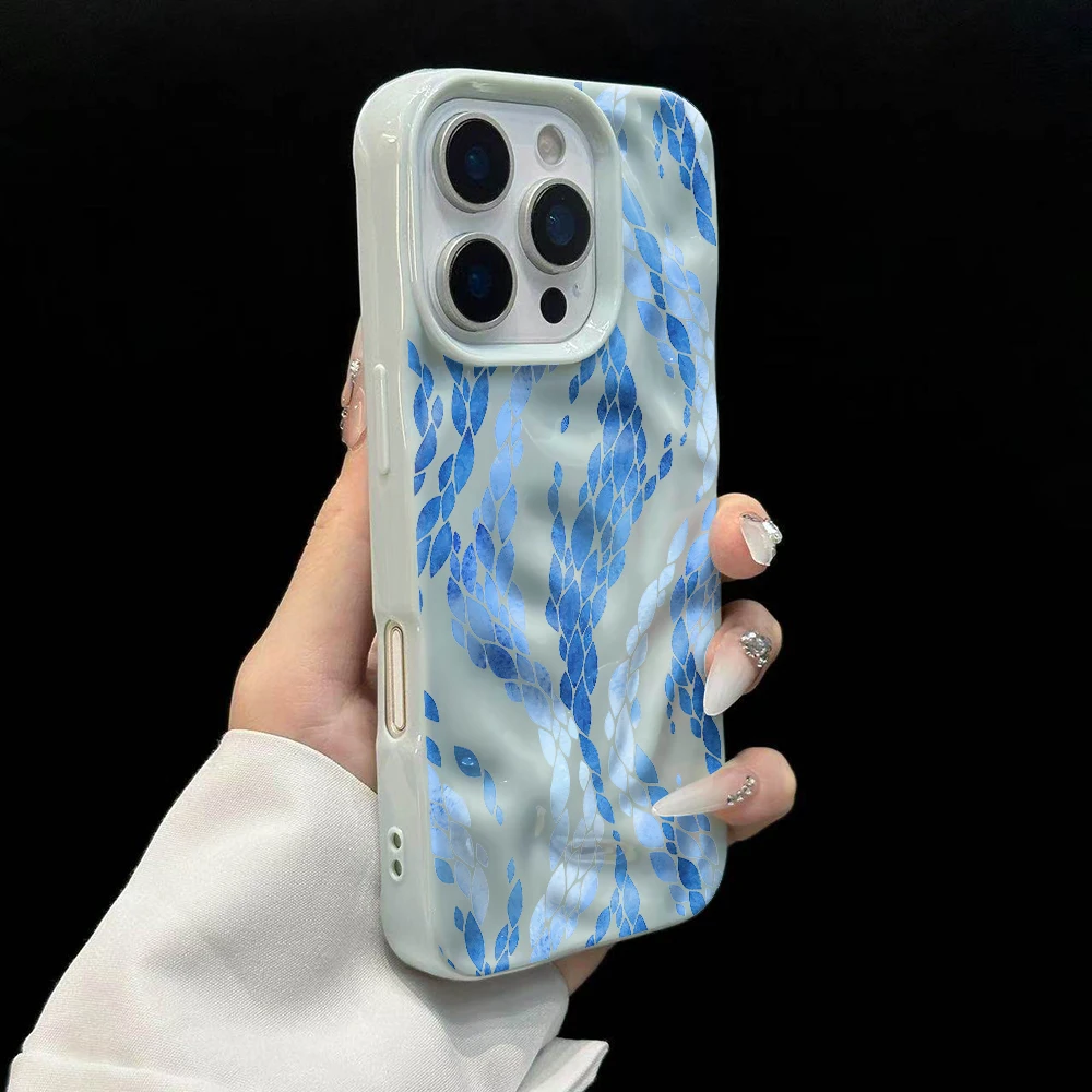 Kreative Schlangenmuster-Kunst-Handyhülle für iPhone 17 16 15 14 13 12 11 Pro Max 14 Plus 17Air Falten-Wellen-Soft-Silikon-Schutzhülle – Detail 10