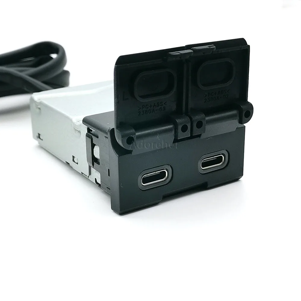 1Pc Auto Parts Dual TypeC Changer Phone Charing  For Toyota Camry Avalon Highlander Levin RAV4 Connecting Line