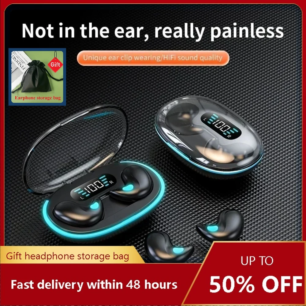

Mini Invisible Sleep Wireless Earphone Bluetooth 5.0 Hidden Earbuds IPX5 Waterproof Noise Cancelling Touch Control Headphone X55