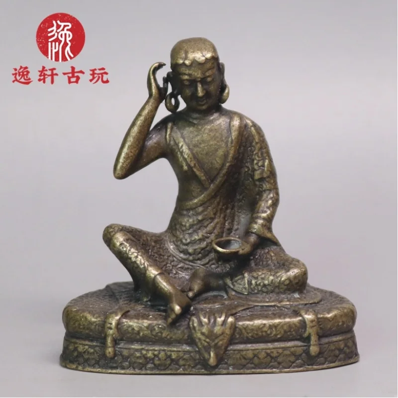 Antique Craftsmanship, Founder Miraybaba Venerable Ornament, All-Copper Tibetan Mini Bronze Buddha Statue