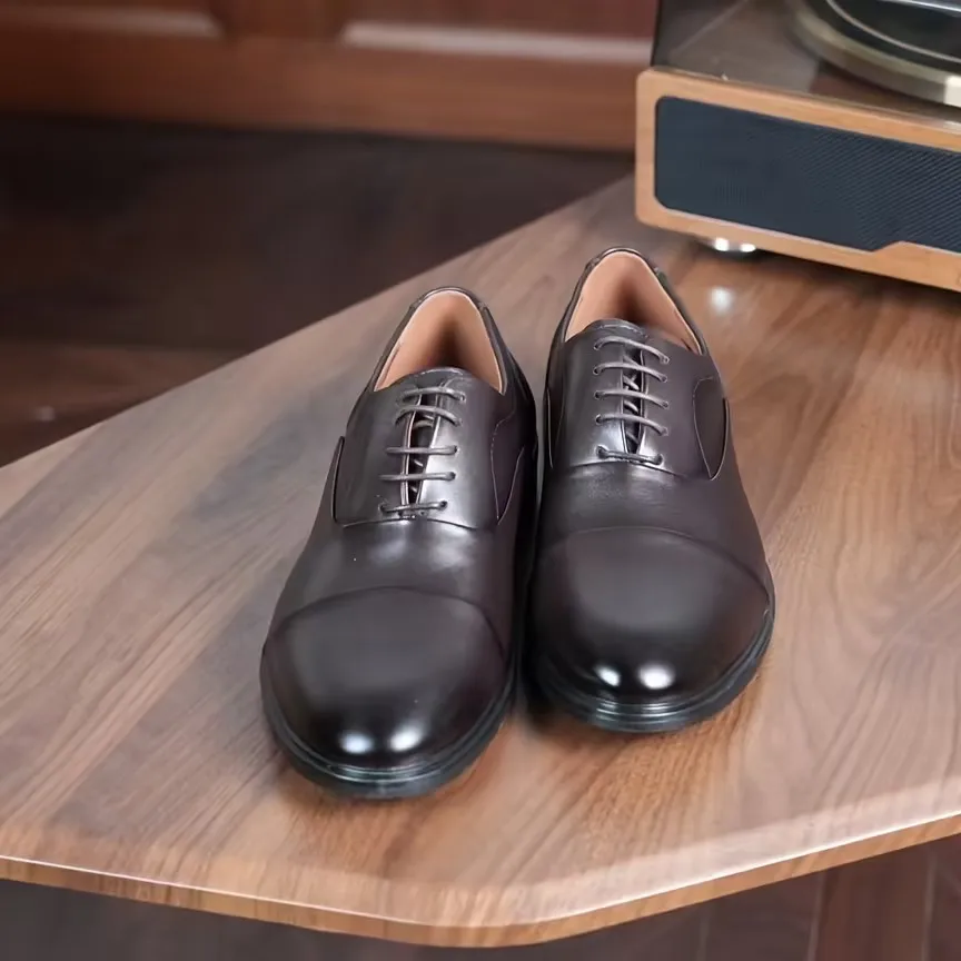Desai Herren 2026 Herbst Klassische Cap-Toe Oxford-Schuhe Komfort-Leder für Geschäftsreisen, Meetings und ganztägigen formellen Anlass – Detail 4
