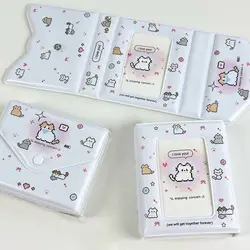 Kawaii 3 Inch Photo Album 32pcs card Capacity PU Idol ID Cards Collector Photo Card Holder