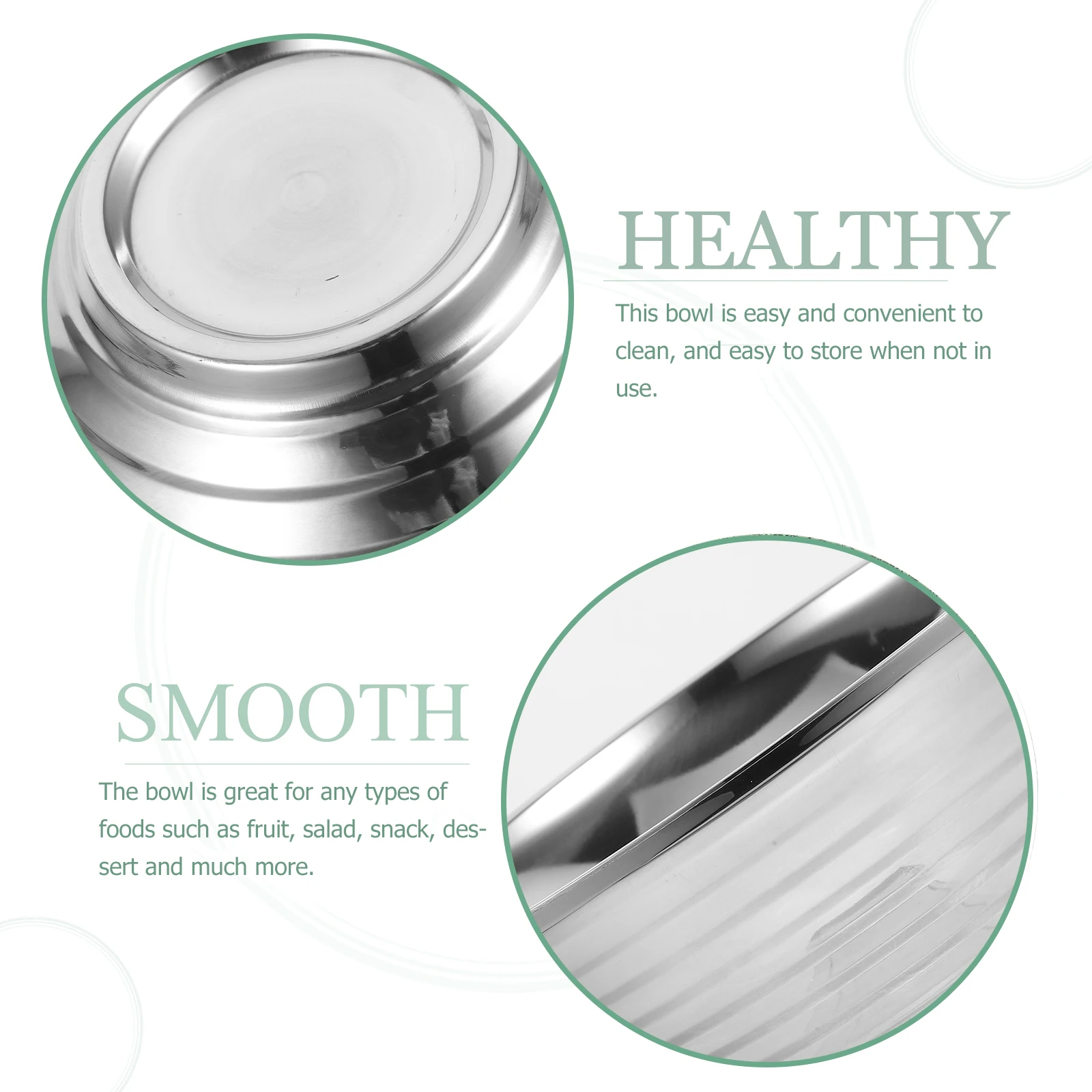 

Stainless Steel Bowl Deep Design Ramen Salad Mixing Serving Bowl for Household Restaurant Kitchen Use