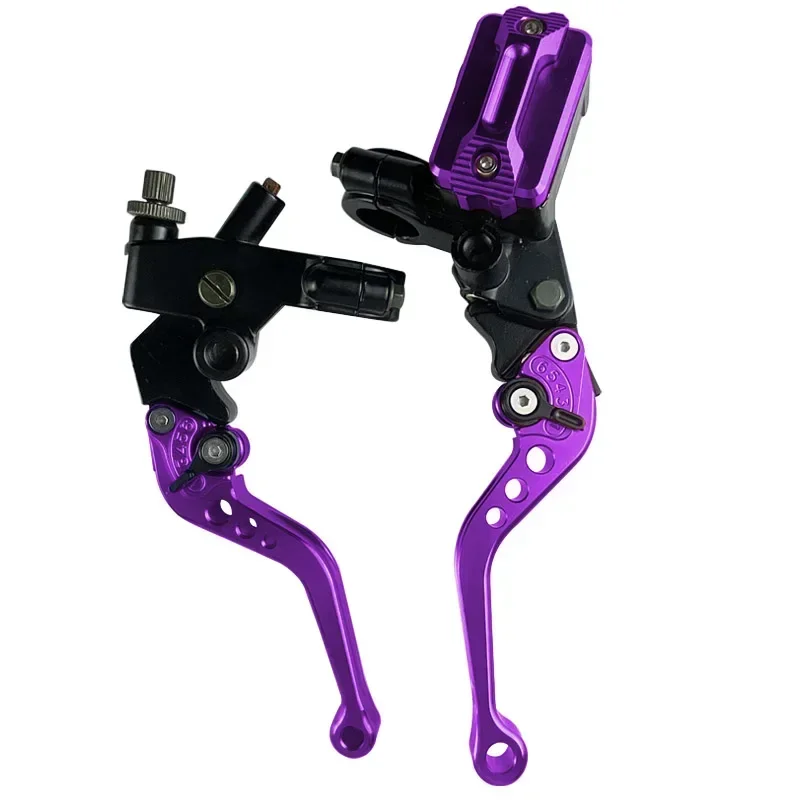 SDTW CNC One Pair 7/8" 22mm Universal Motorcycle Brake Master Cylinder Lever Cable Clutch Reservoir For Scooter Sport Dirt Bike image 2