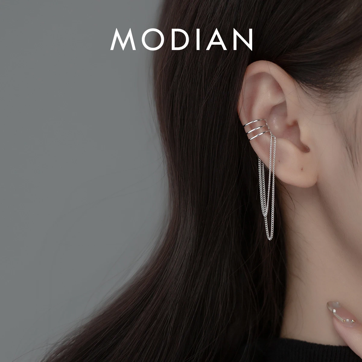 Modian 100% 925 srebro luksusowe kolczyki Tassel dla kobiet wykwintne klipsy kości Fashion Party biżuteria dziewczęca