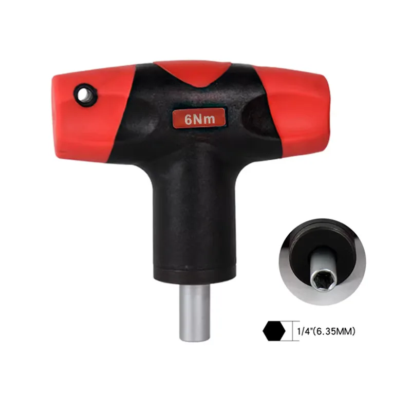 T-type high-precision pop-out type torque wrench, with a torque range of 0.6 - 6, suitable for screwdrivers and spanners, capabl