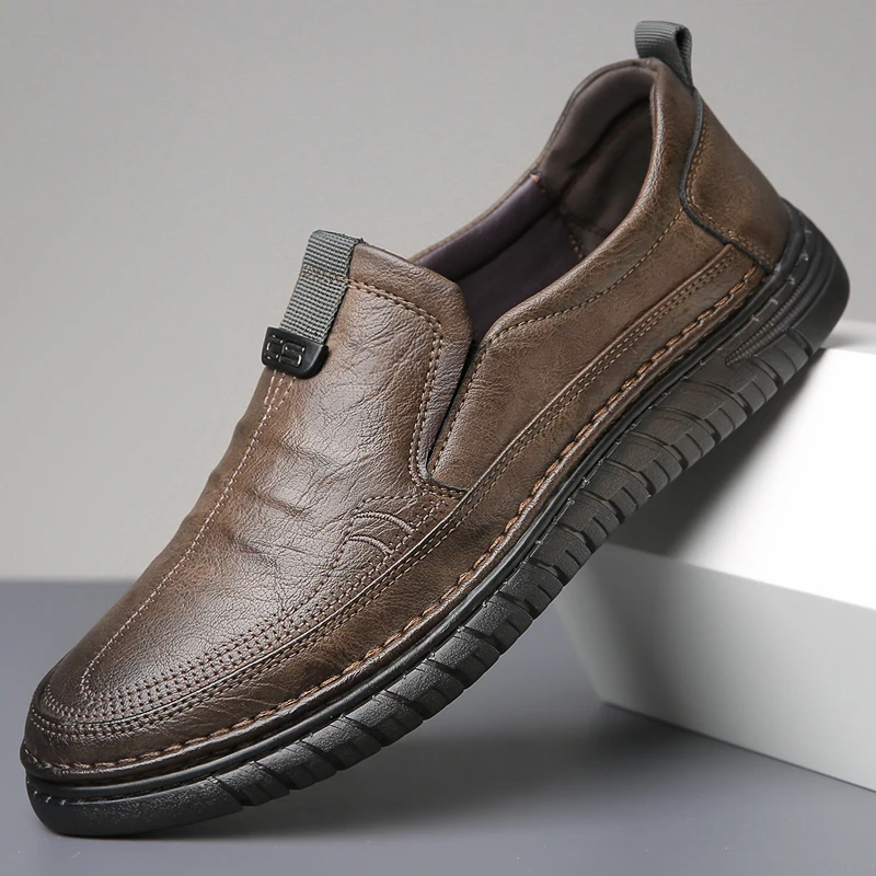 Herren-Slipper zum Hineinschlüpfen für den Alltag, leichte, bequeme Schuhe mit flexibler Sohle und atmungsaktivem Obermaterial, perfekt für – Detail 7