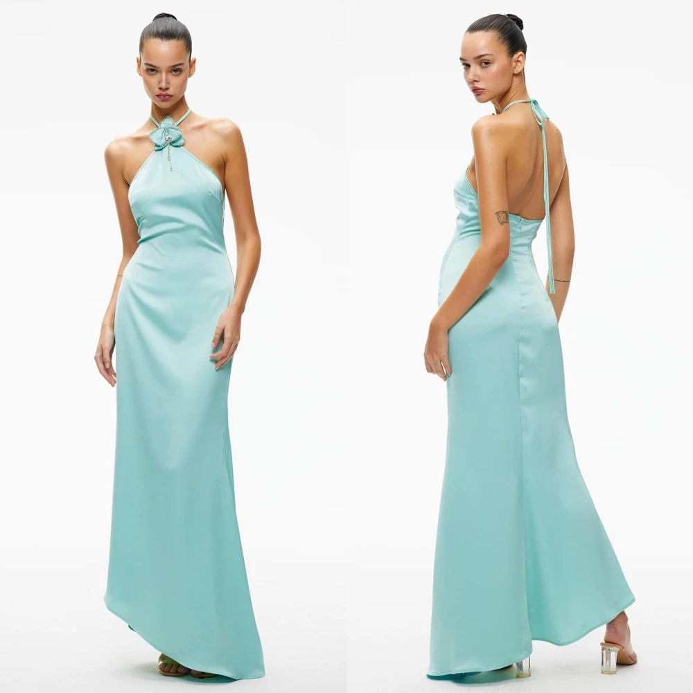 تخصيص مستقيم الرسن بلا أكمام فستان سهرة أنيق دقيق جودة عالية مخصص فساتين المناسبات الحديثة فساتين المشاهير #5