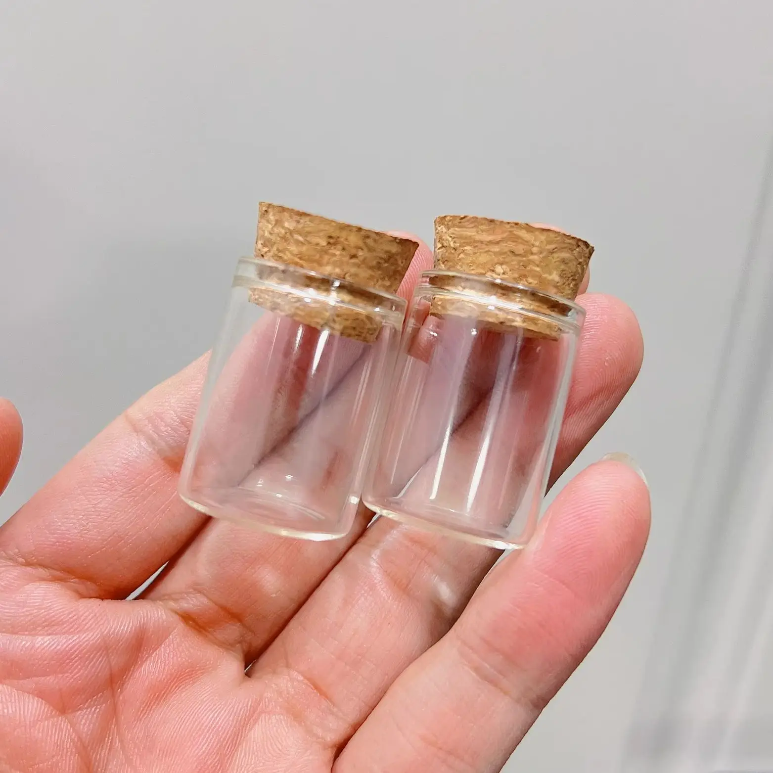 

50 шт. / 100 шт. мини-стеклянные бутылочки 17x22x30 мм, 5 мл с пробкой - прозрачные маленькие стеклянные баночки для бутылок желаний, поделок своими руками, декора