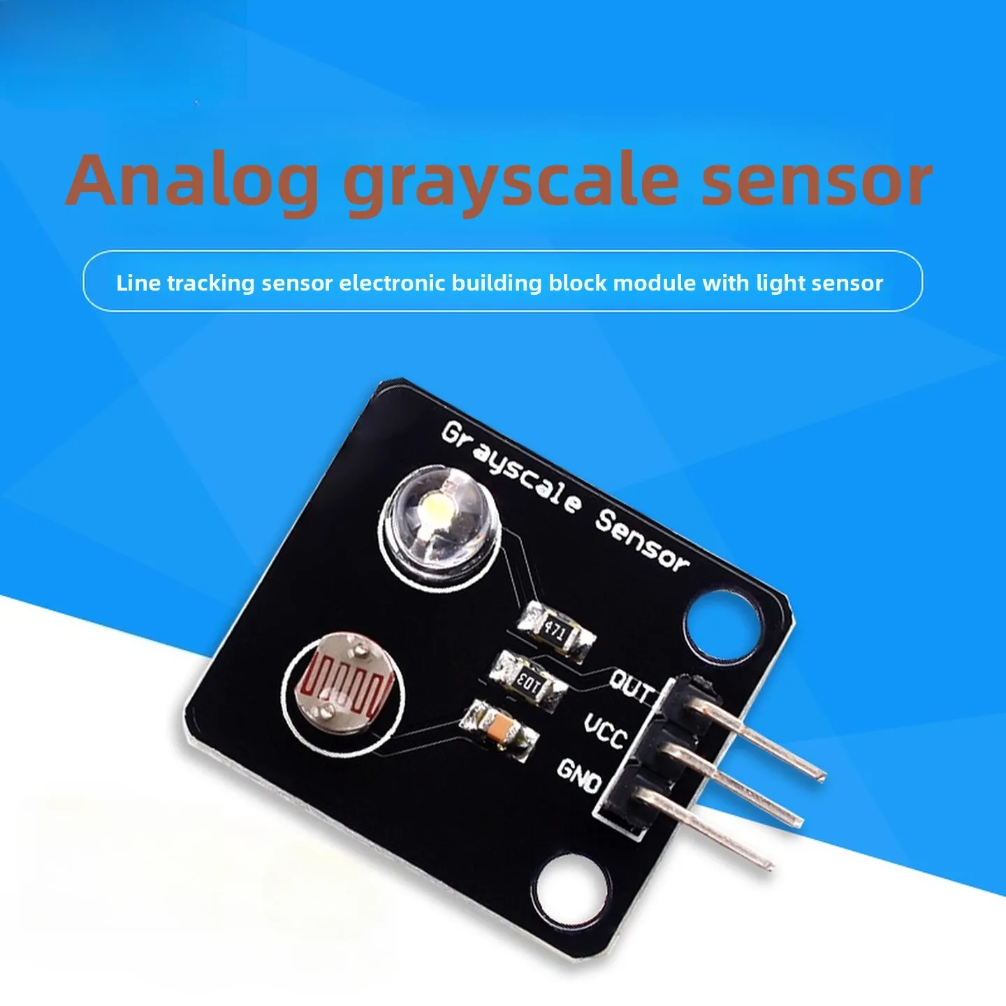 Analog Grayscale Sensor Line Tracking Module for Arduino - High Resolution Light Sensor for Robotics