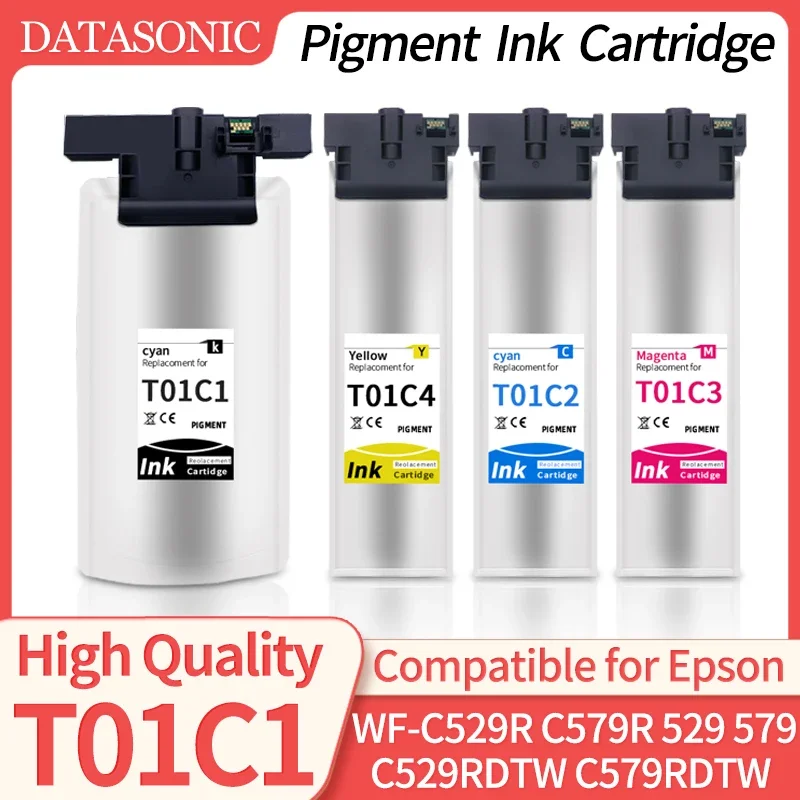 1-4pcs T01C T01C1 T01C4 Ink Bag Compatible For Epson WF-C529R C579R 529 579 WF-C529RDTW WF-C579RDTW C579Ra Pigment ink Cartridge