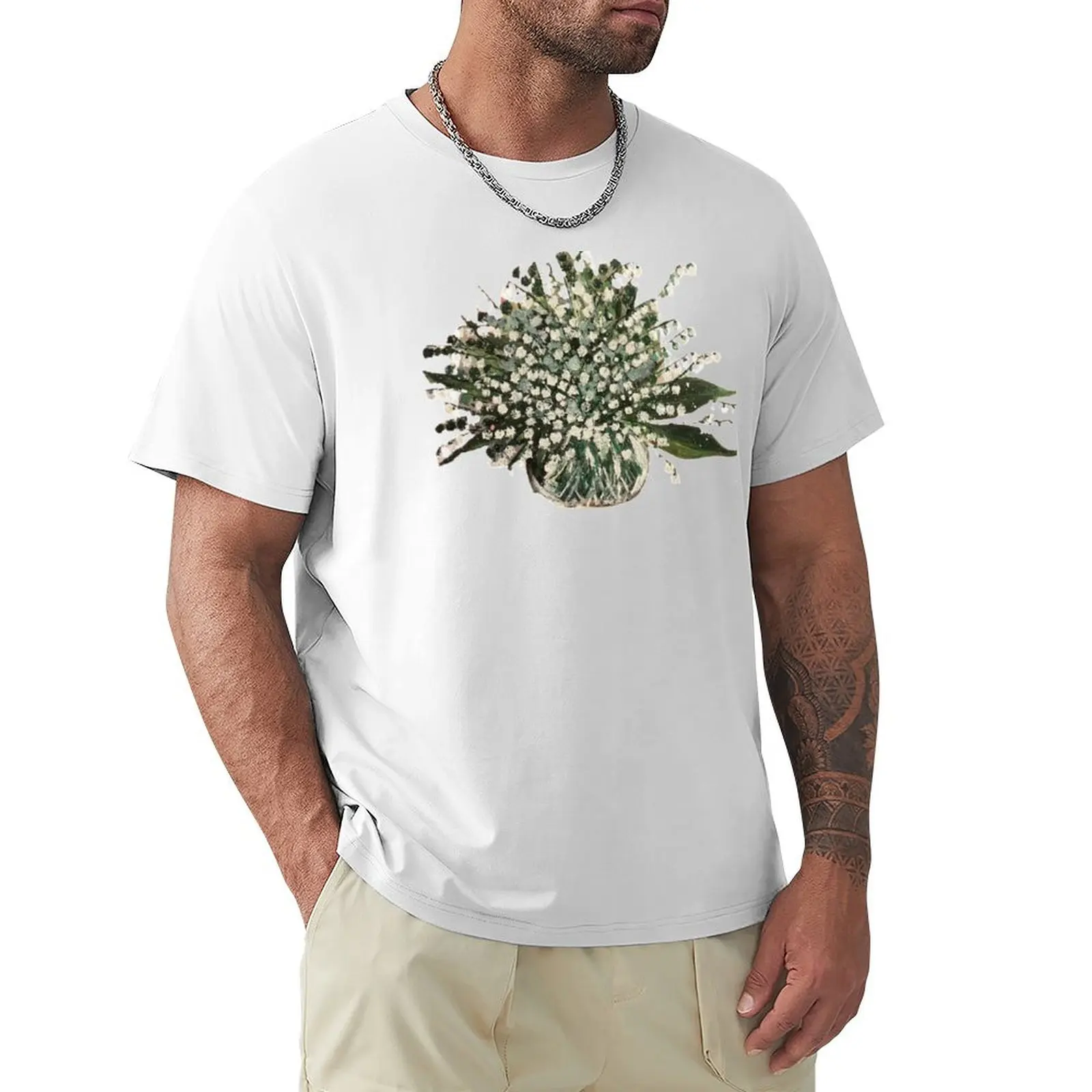 Lily of the valley T-Shirt plain quick-drying summer tops Men's t shirts