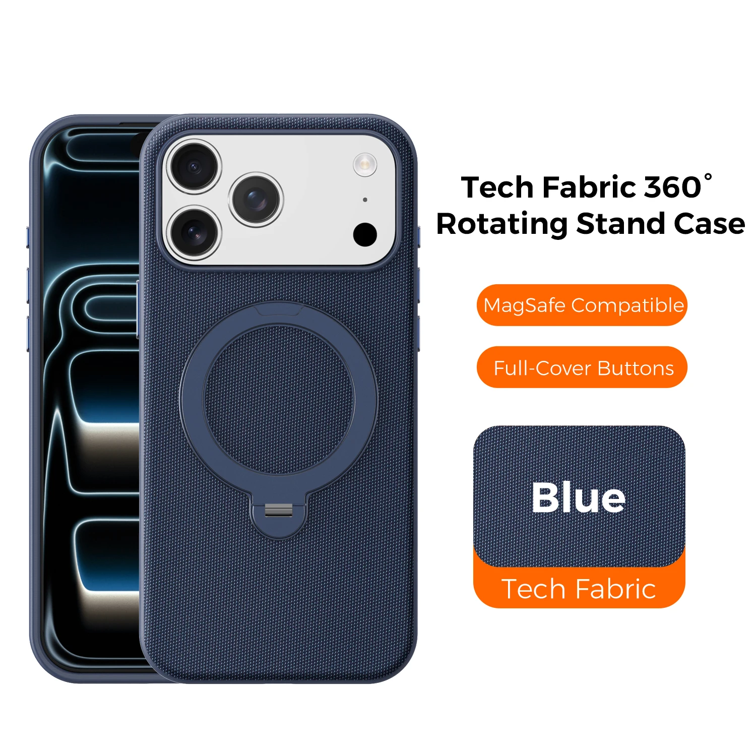 Tech Woven Accessories - 360 ° حافظة مغناطيسية منسوجة بتقنية