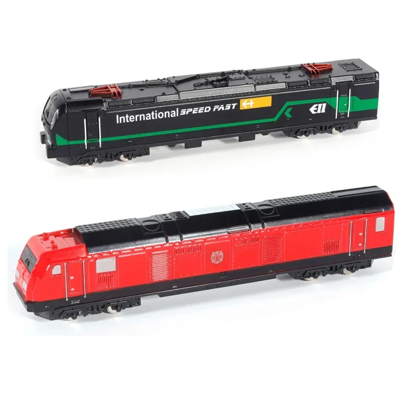 Alloy Car Model Simulation Train Harmony High Speed Railway Green Leather Train Children Toy Collection Metal Model Ornaments