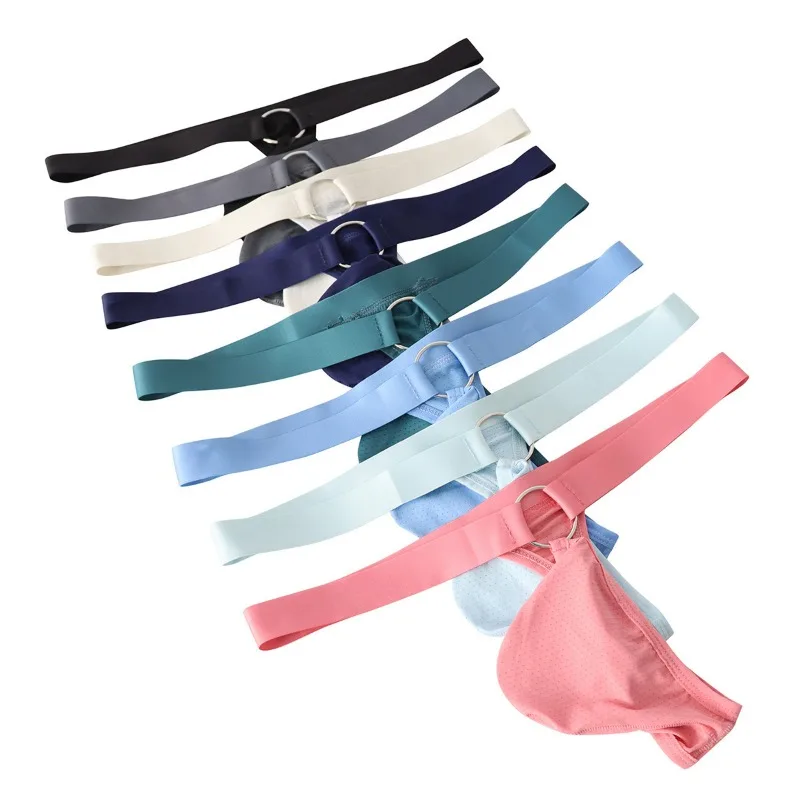 Cock Cover G-string Men Sexy Bulge Penis Pouch Panties T-back Thongs Breathable Low Rise Underpants Erotic Lingerie Bikini Trunk