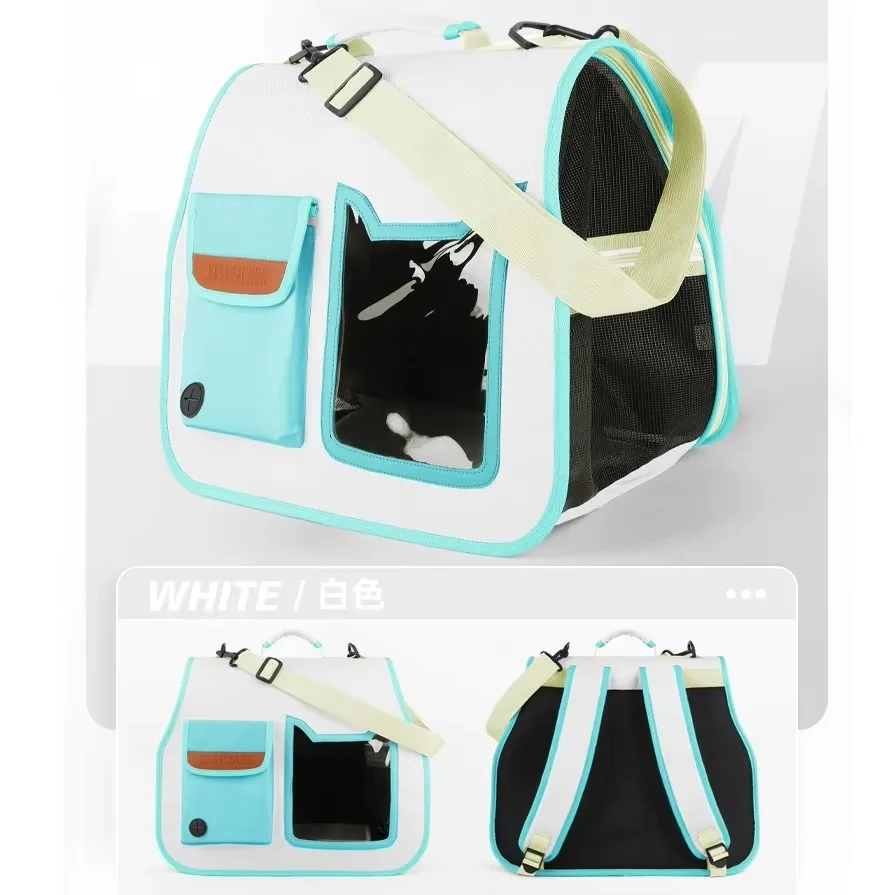FurStarAirline Approved Soft-Sided Cat And Dog Carrier Travel Puppy Carrying Case With Zipper Closure Collapsible Cat Bag