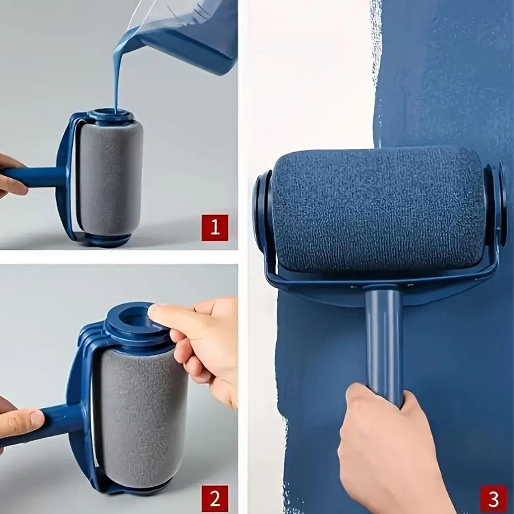 1PC spazzola a tamburo grande autoadescante per pennello da parete rullo di pittura pennello per rivestimento in spugna accessori per strumenti di costruzione