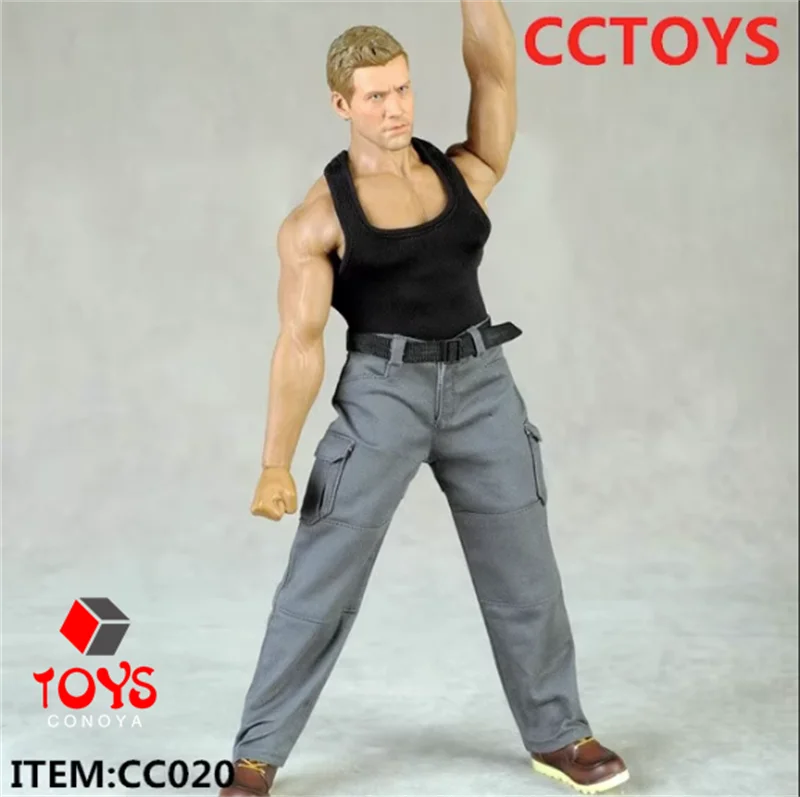 CCTOYS CC020 남성 전투 바지 작업복 모델, 12 인치 강한 근육 군인 액션 피규어 바디, 1/6 체중계