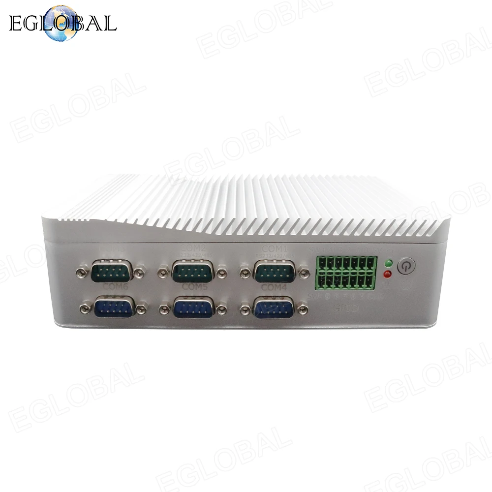 EGLOBAL-Mini PC Fanless industrial, computador Desktop, núcleo i3 de Intel, 6157U, 7100U, 8130U, RJ45 duplo, LAN, 6 * COM, RS485, Windows 10