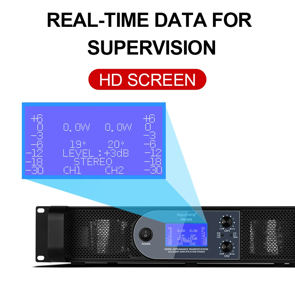 Depusheng 1100S Professionele 2u 1000W 4-kanaals Eindversterker Voor Ktv Commerciële Concertvergaderauto