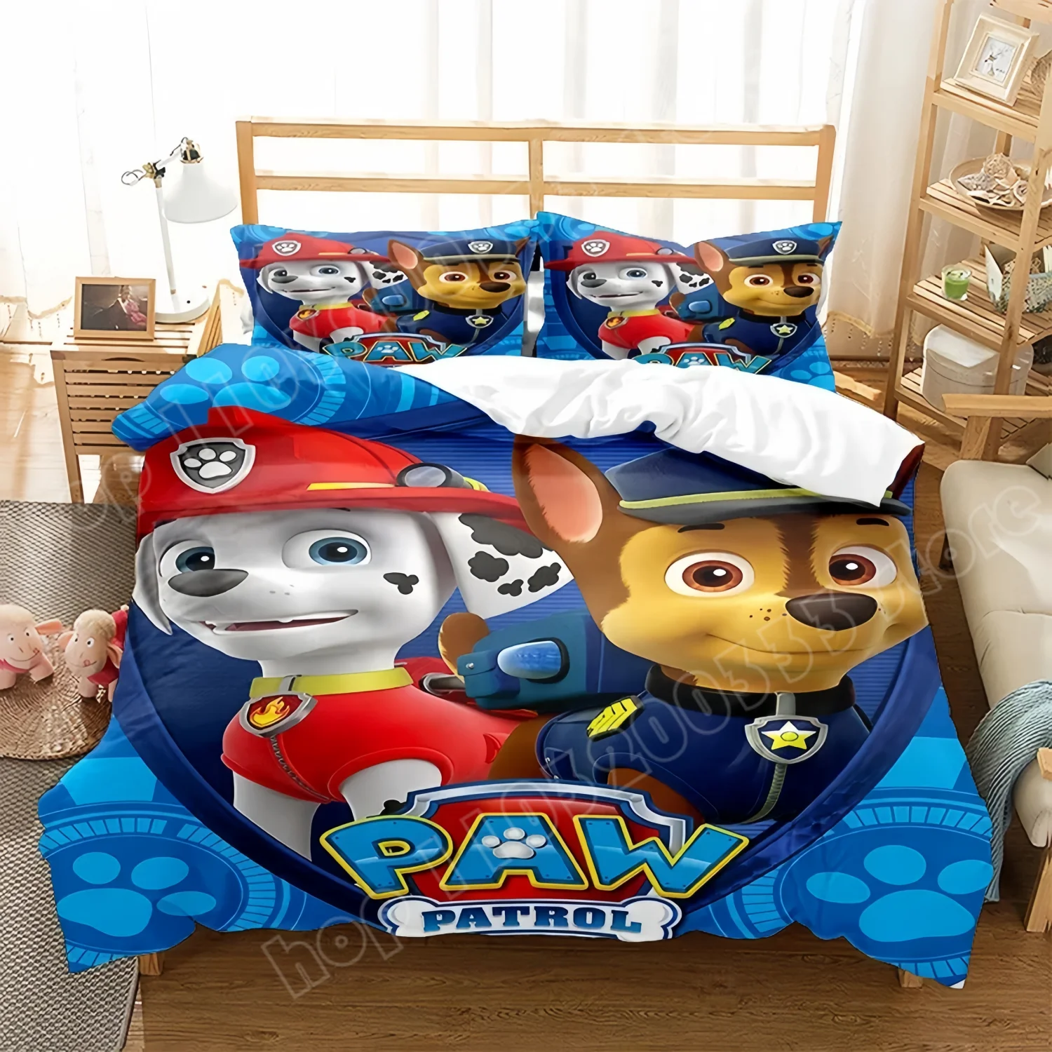 Leuke PAW Patrol Beddengoed Set Dekbedovertrekken Kussenslopen voor Volwassen Kiods Slaapkamers Enkel Dubbel Maten Anime Gedrukt Woondecoratie