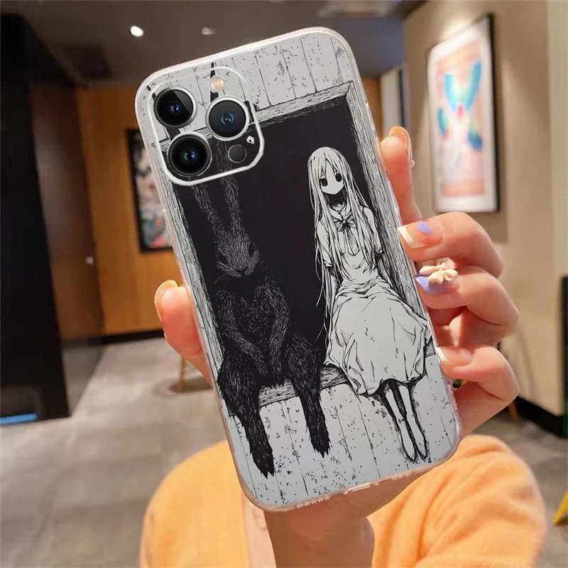 

Phone Case For iphone 17 Pro Air 17ProMax 16 15 14 13 Pro Max 16 15 14 13 Pro 15Plus horror Ghost Girl Art