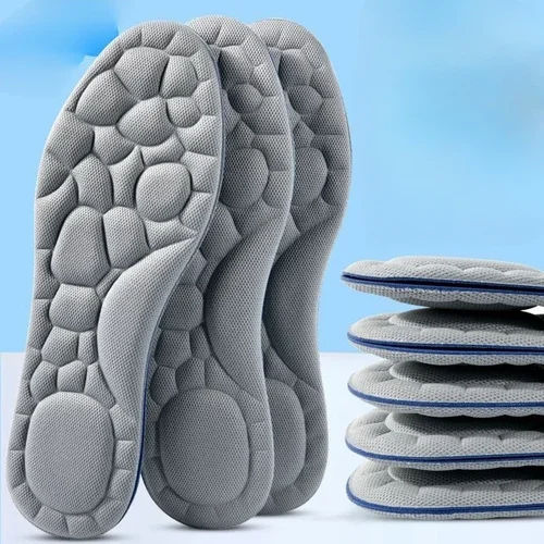 Imagen 2 del producto Plantillas de masaje 5D Unisex, zapatos deportivos súper suaves, plantilla para pies, cestas para correr, suela de zapato, soporte para arco, inserciones ortopédicas