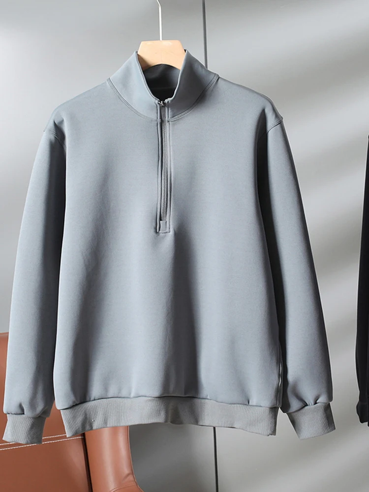 

Fall Winter New Sle American Outdoor Running Sport Sweatirt Jaet Loose Casual Coat for Men Zipper Stand Collar Breathab...