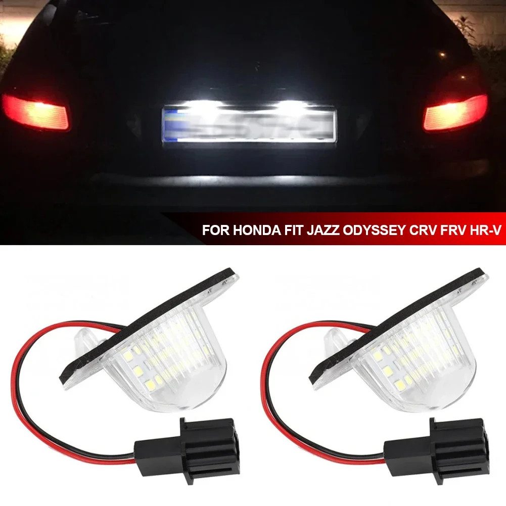 لوحة ترخيص رقم السيارة LED خالية من الأخطاء لهوندا Crv 1995-2015 Fit Jazz Crosstour Odyssey Stream Freed Logo Insight HRV FRV