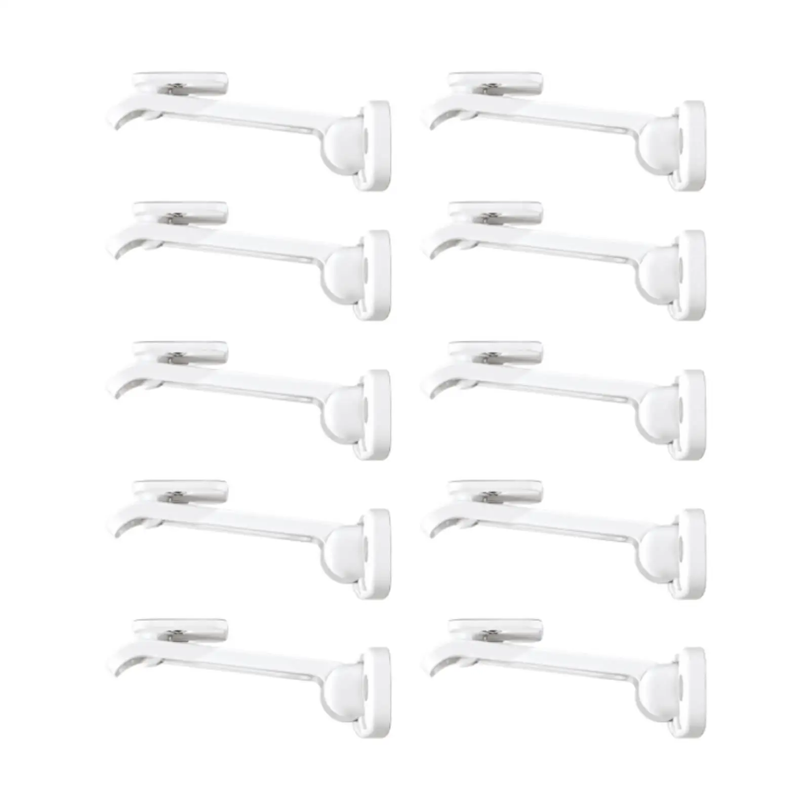 White Child Proof Drawer Lock ABS Cabinet Latch for Kid Safety Hidden Press Open Latch for Furniture Drawers
