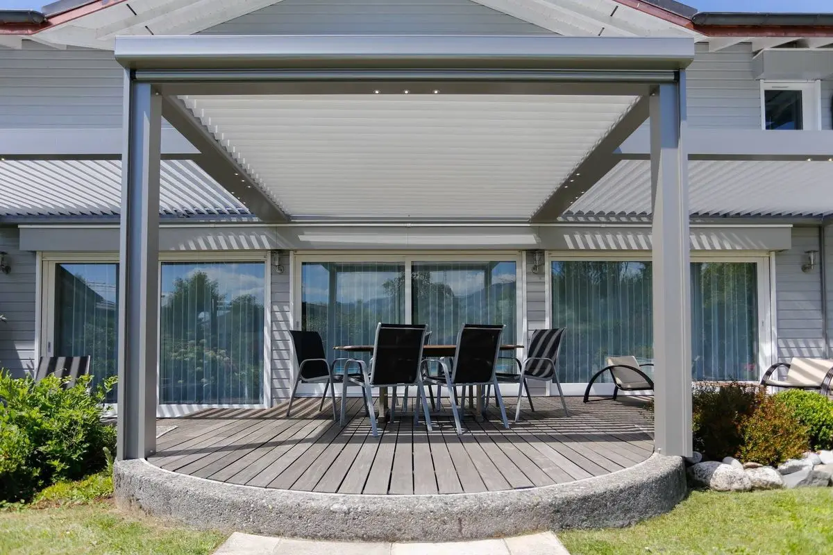 

Gaeden Outdoor Carport Backyard Mirador Aluminum Manual and Motorized Louvered Roof Pergola Bioclimatic Gazebos with LED Light