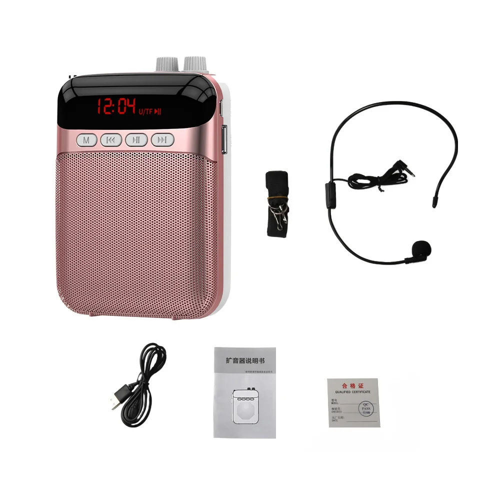 

1Set Wireless Voice Amplifier Small Portable Teacher Loudspeaker Clear Sound Noise Reduction for Classroom Outdoor